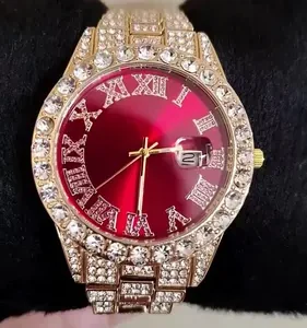 Relogio Prata Masculino Feminino Cravejado Metal Diamante - Imagem 10