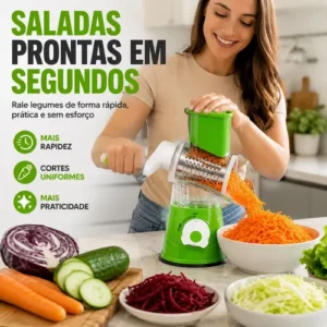 Ralador Queijo Fatiador Legumes Cortador Vegetais 3 Em 1 - Imagem 5