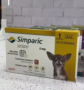 Simparic 20mg Antipulgas 5 A 10kg Zoetis 3 Comprimidos - Imagem 2
