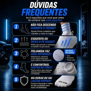 Kit 3 Meias Poliamida Corrida Esportiva Bike Runing Academia - Imagem 4