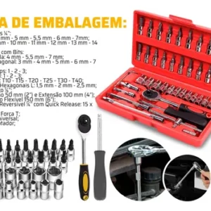 Furadeira Parafusadeira De Impacto 2 Baterias 21v + 46 Peças - Imagem 5