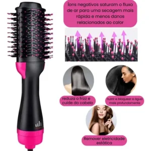 Kit Prancha Chapinha + Escova Secadora Alisadora Modeladora - Imagem 8