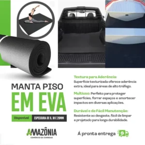 Manta Piso 2x1 - 10mm Tapete Tatame Borracha Eva Texturizado - Imagem 3