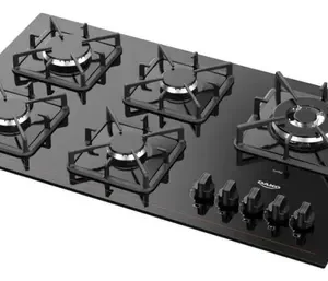 Cooktop 5 Bocas Dako Diplomata com Mesa De Vidro e Tripla Chama e Acendimento Automático A Gás Preto Bivolt - Imagem 3
