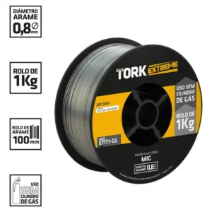 Arame Para Solda Mig Sem Gás 0,8mm 1kg Fluxado - Imagem 5
