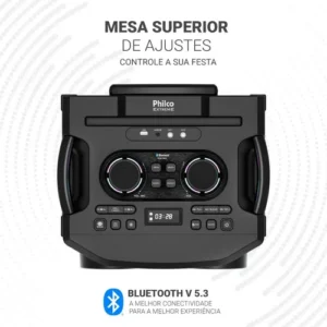 Caixa de Som Philco Extreme Bluetooth com Flash Light V5.3 1x Woofer 1700W PCX7300 - Imagem 6