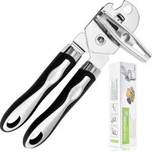 Abridor De Lata Automático Manual Profissional Aço Inox Emborrachado Abre Latas Fácil Sem Esforço Corte Lateral Seguro Sem Rebarbas Abridor De Lata Cozinha Casa Restaurante Bar Uso Diário Premium - Imagem 4