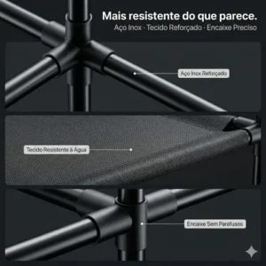 Closet Aberto IRSINA 2 Divisórias Preto com 6 Prateleiras Aço Inox - Imagem 9