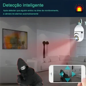 Câmera de Segurança Espiã Yoosee Wi-Fi Visão Noturna Áudio Led E27 1080p - Imagem 8