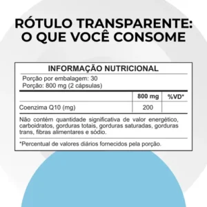 Coenzima Q10 200mg 100% Pura Alta Absorção Coq 10 - Imagem 8