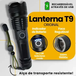 Lanterna Mais Forte Do Mundo Recarregável Tática Potente Led Apfer - Imagem 3