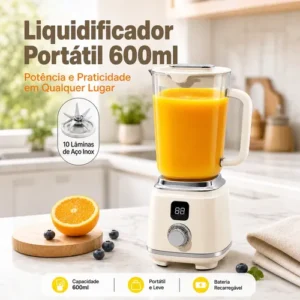 Espremedor Elétrico Portátil Para 600ml Recarregável Usb - Imagem 3