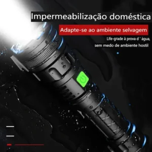 Lanterna Tática Militar Led Recarregável Resistente Agua Luz - Imagem 2