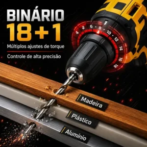Parafusadeira Furadeira 48v Profissional 2 Baterias Sem Fio - Imagem 7