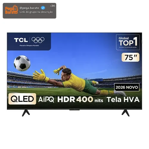 Smart Tv Tcl 75 Qled 4k P7l Wifi Bluetooth Google Tv 75p7l
