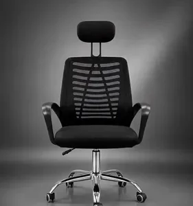 Cadeira de escritório Oficial Webshop Mesh Diretor ergonômica preta com estofado de malha - Imagem 15