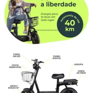 Bicicleta Scooter Elétrica Xplore 48v/ 12ah 500w Sem Cnh Preto - Imagem 8