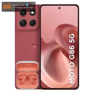 Smartphone Motorola Moto G86 5g + Moto Buds - 256gb 8gb Ram+16gb Ram Boost, Tela 1.5k Poled, 50mp Sony Camera Ois Moto Ai, Videos Em 4k, Ip68 + Ip69 - Vermelho - Imagem 1