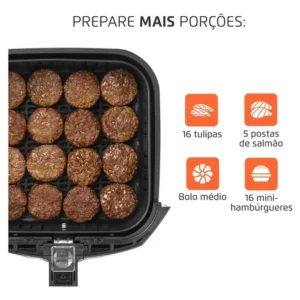 Fritadeira sem óleo air fryer 4L Mondial 1500W AFN-40-BFT - Imagem 6