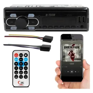 Som rádio automotivo bluetooth usb card sd aux fm mp3 H-tech - Imagem 3