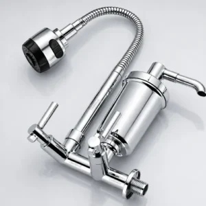 Torneira Gourmet Luxo Com Filtro Puficador Flexível Cozinha Parede 2 Jatos Cor Cromada - Marca Camperluz - Imagem 3