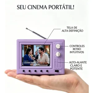 Mini Tv Portátil Retrô, Tela Usb Hd Recarregável De 2,4 Yy - Imagem 9