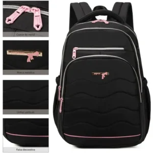 Mochila feminina, impermeável, reforçada, com capacidade para laptop de 15,6 polegadas, 24L, mochila para viagens diárias e para a escola - Imagem 5