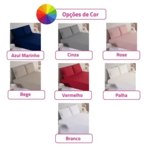 Kit Jogo Lençol Casal Elástico E Fronhas 3pçs 400 Fios Hotel - Imagem 8