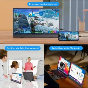 Monitor Portátil 15.6'' Tela Externa Hdr Ips 1080p Ultrafino - Imagem 4
