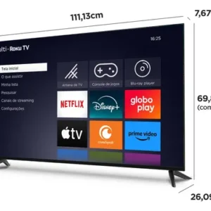 Smart Tv Dled 50 4k Multi Roku 4hdmi 2usb Wi-fi - Tl059m - Imagem 7