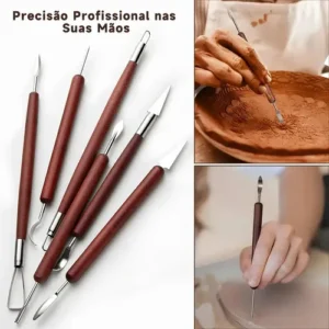Kit 30 Peças De Ferramentas De Modela Esculpir De Cerâmi - Imagem 5