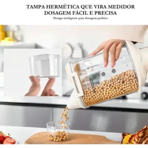 Pote Hermético Acrílico 2,5l Bico Dosador Transparente - Imagem 6