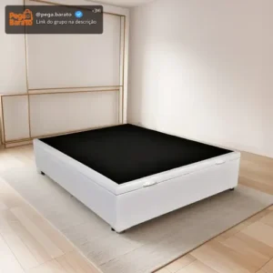 Cama Baú Com Pistão Á Gás Casal 138x188x42 - Imagem 1
