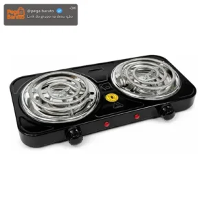 Fogão Cooktop Elétrico 2 Bocas 2500w, Portátil 110v/220v - Imagem 1