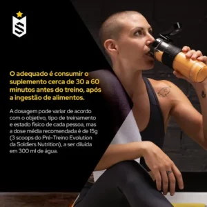 Pré-Treino Evolution Workout 300g Termogênico Sabor Melancia Soldiers Nutrition Energia Foco Treino - Imagem 6