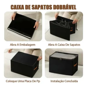 Organizadora Capa Transparente Sapato 12 Vertical Colmeias - Imagem 8
