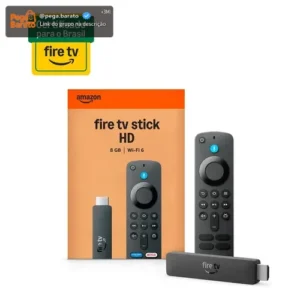 Amazon 2ª Geração Fire Tv Stick Hd Ger 26 Preto De Voz - Imagem 1