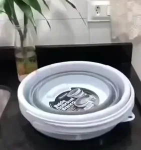 Balde Retrátil 10L Flexível Dobrável Silicone Reforçado Multiuso Compacto Pronta Entrega Cinza e Branco Óh Céus Aletrônix - Imagem 15