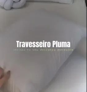 Kit 02 Travesseiro Antialérgico Pluma De Ganso 70cm X 50cm Cor Branco - Imagem 2