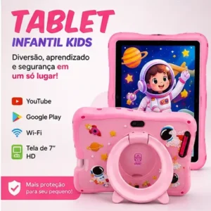 Tablet Infantil Kids Para Criança Com Youtube E Play Cor Ros - Imagem 3