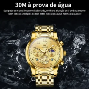 Olevs Relógio Masculino Aços Inoxidáveis Original 2900 - Imagem 6