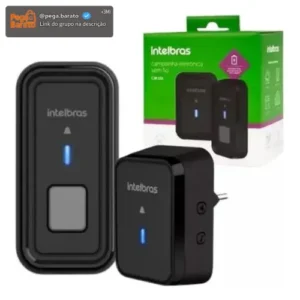 Campainha Sem Fio Cib 101 Intelbras Alcance Até 100 Metros Cor Preto - Imagem 1