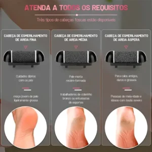Kit 18 Lixador Para Pés Elétrico Esfoliante Removedor Calos - Imagem 9