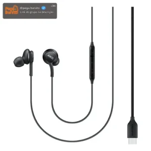 Fone Samsung Akg Usb Tipo-c Com Fio E Controles - Samsung Cor Preto - Imagem 1