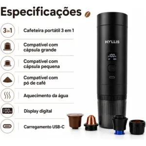 Cafeteira Expresso Portátil 3x1 Elétrica Recarregável Usb - Imagem 5