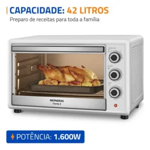 Forno Elétrico 42l Family Ii, Mondial 1600W 220V FRN-42-W - Imagem 3