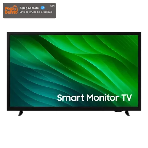 Smart Tv Samsung 32'' Hd Tizen Hdr Wi-fi Hdmi Monitor Bivolt Preta Preto
