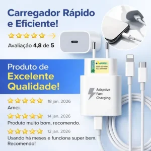 Carregador Fonte Rapido Para Iphone 11 12 13 14 Pro Max 20w - Imagem 3