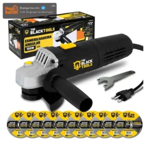 Esmerilhadeira Lixadeira Angular Bte750 4.1/2 750w Com Discos 4.1/2 The Black Tools - Imagem 1