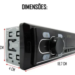 Som rádio automotivo bluetooth usb card sd aux fm mp3 H-tech - Imagem 8